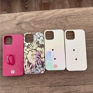 Loopy Case Set- iPhone 12 Pro - Pink, Floral, Iridescent, White